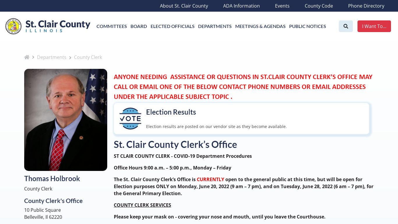 County Clerk | Departments | St. Clair | Departments | St ...